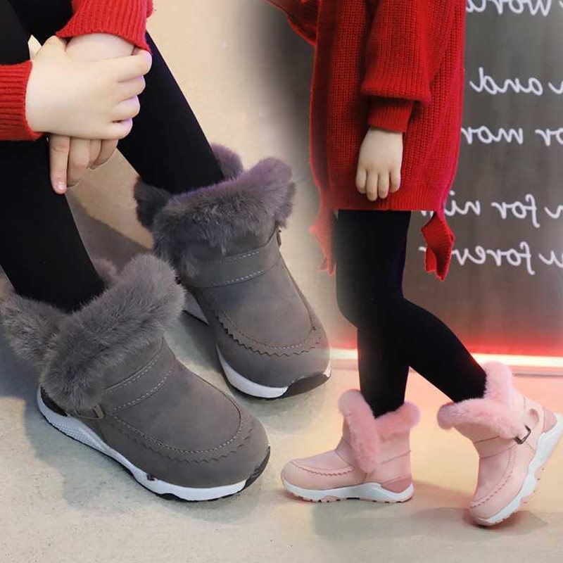 Girls plus cotton padded boots cotton shoes