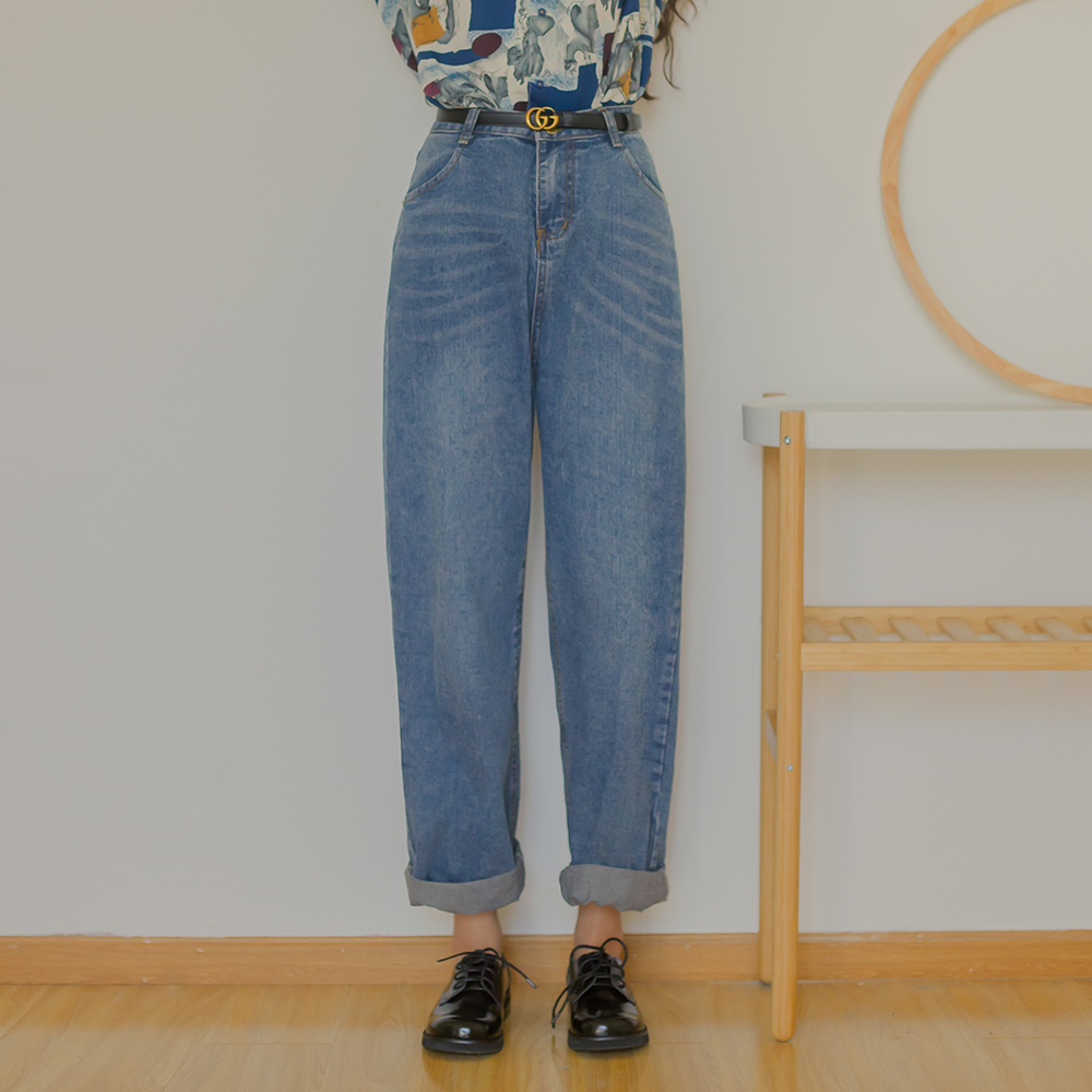 Wide leg jeans women loose straight wild bf wind retro Hong Kong flavor girls pants