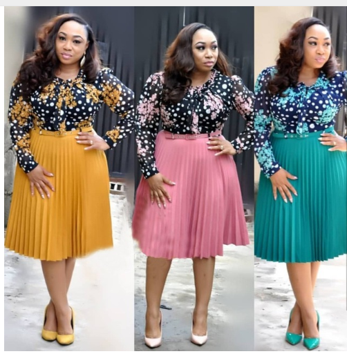 Autumn fashion printed women's chiffon dress