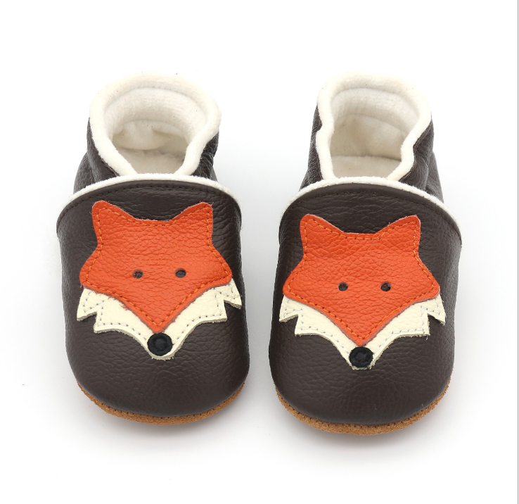 Mr. Fox Leather Crib Shoes