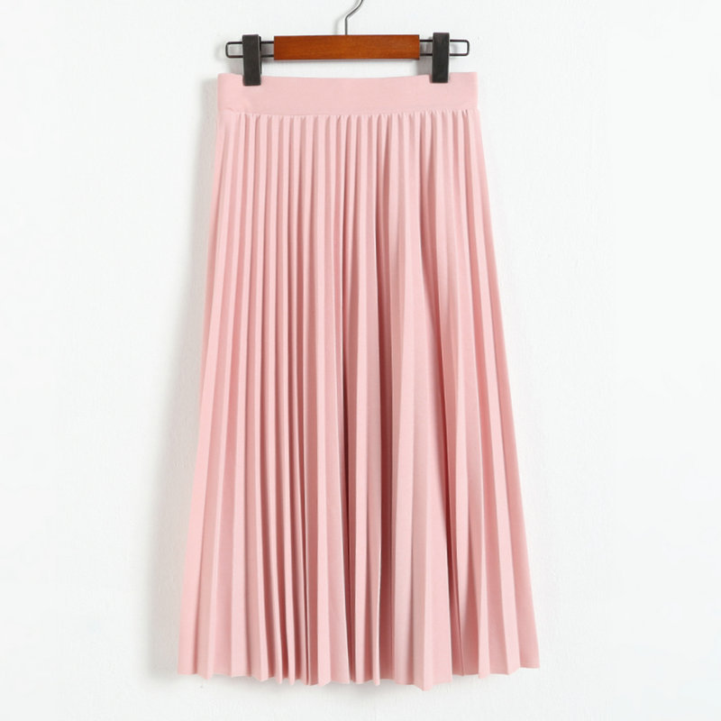 Chiffon Pleated Midi Skirt