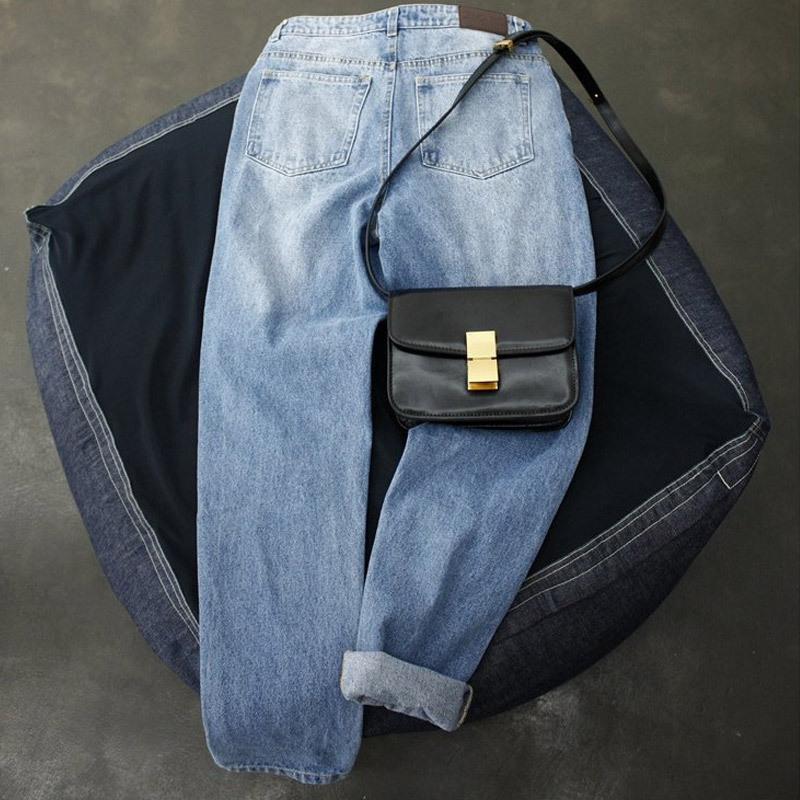 Trendy oversized female pants