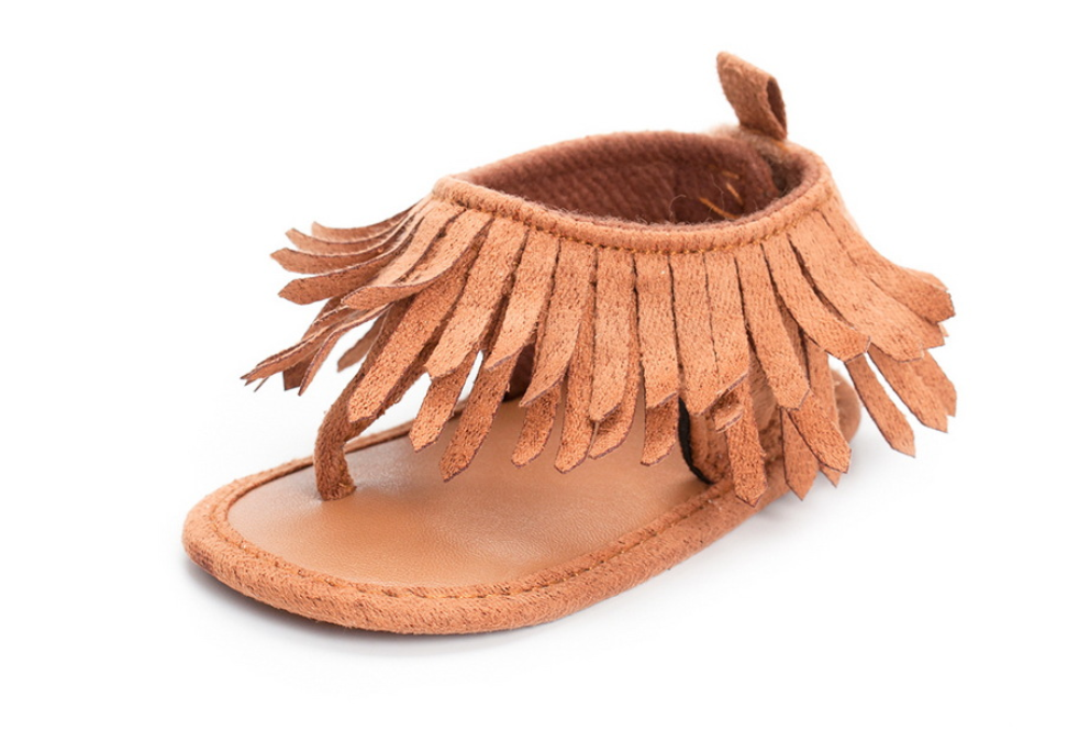 New summer pinch tassel sandals baby shoes 0-1 years old baby toddler shoes indoor shoes