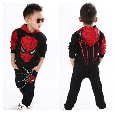 Spider two-piece suit Children's clothing