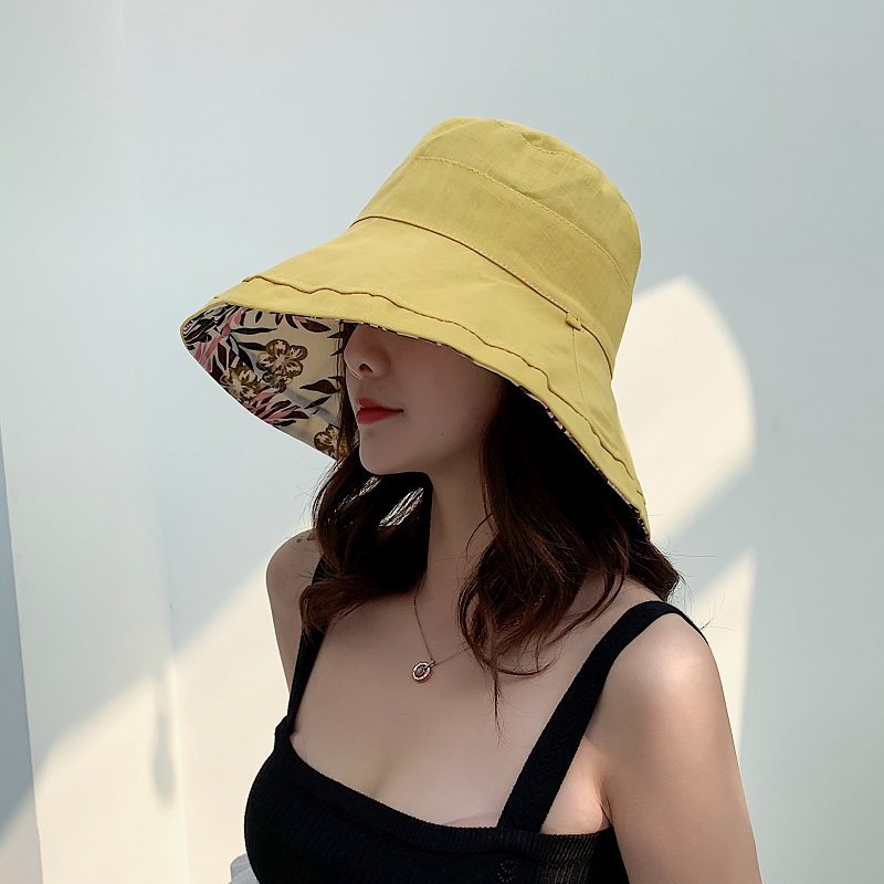 Net Celebrity Sunscreen Hat With Beige Big Eaves