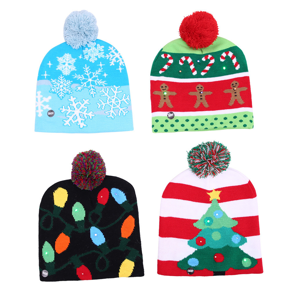 Knitted LED lamp cap