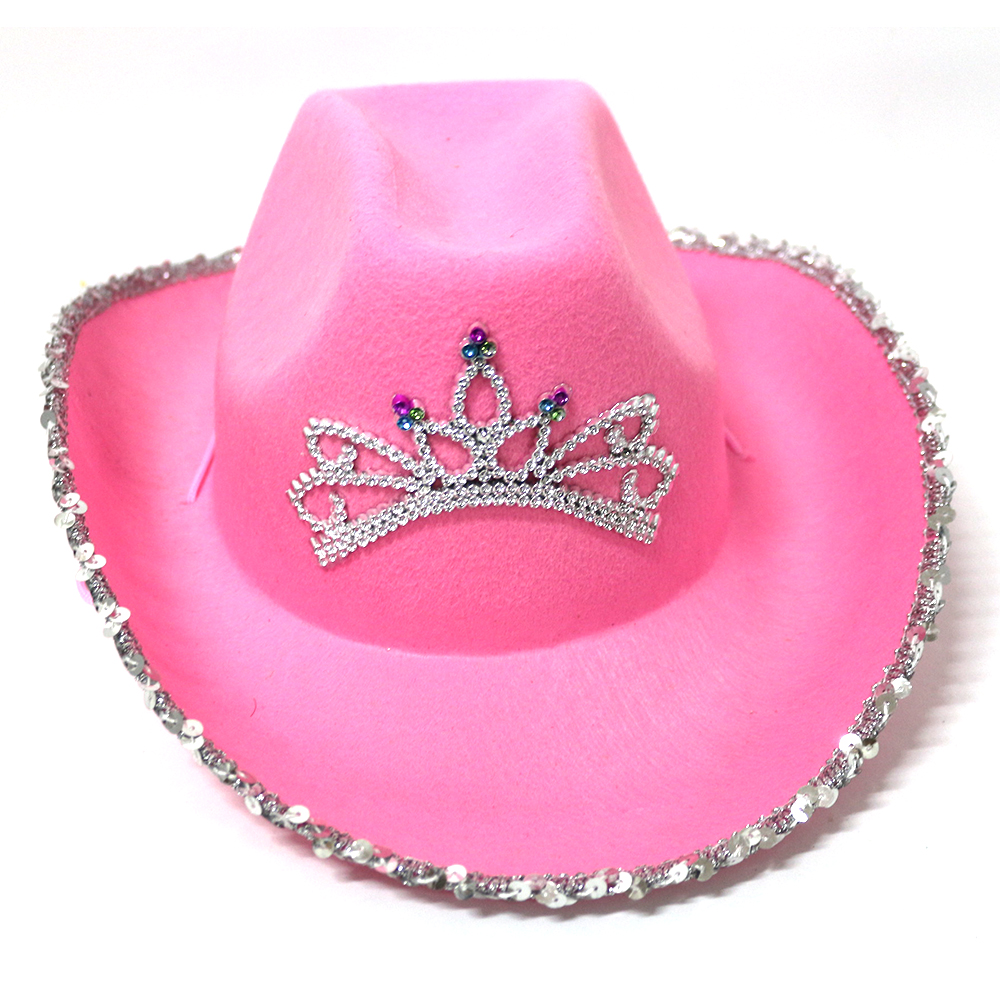 New Sequined Crown Cowboy Christmas Day Hat