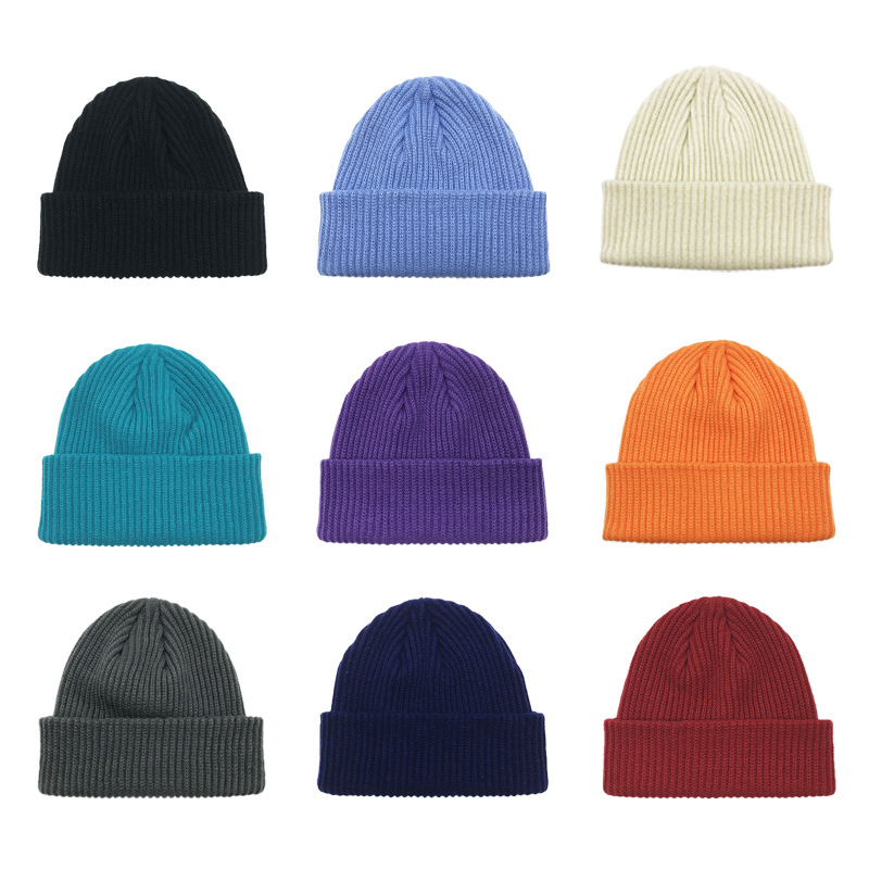 Thicken Warm Flanging Woolen Hat