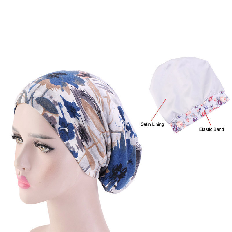 Printed Elastic Wide-brimmed Headgear Cap