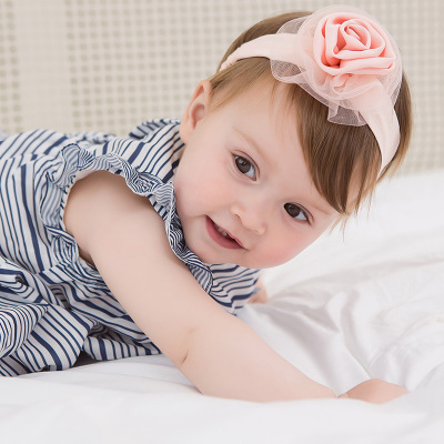 The new 70437A children with 2021 European flower hair accessories wholesale baby elastic flower