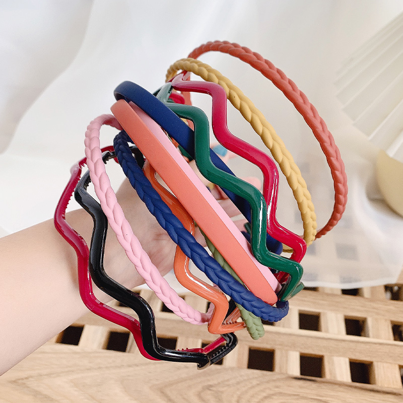 8 Pack Hairpin Hair Band Female Korean Style Simple Candy Color Headband