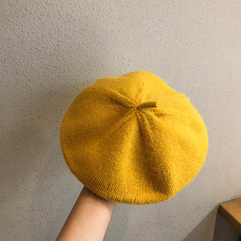 Knitted Beret British Wild Ins Tide Net Red Beret Winter