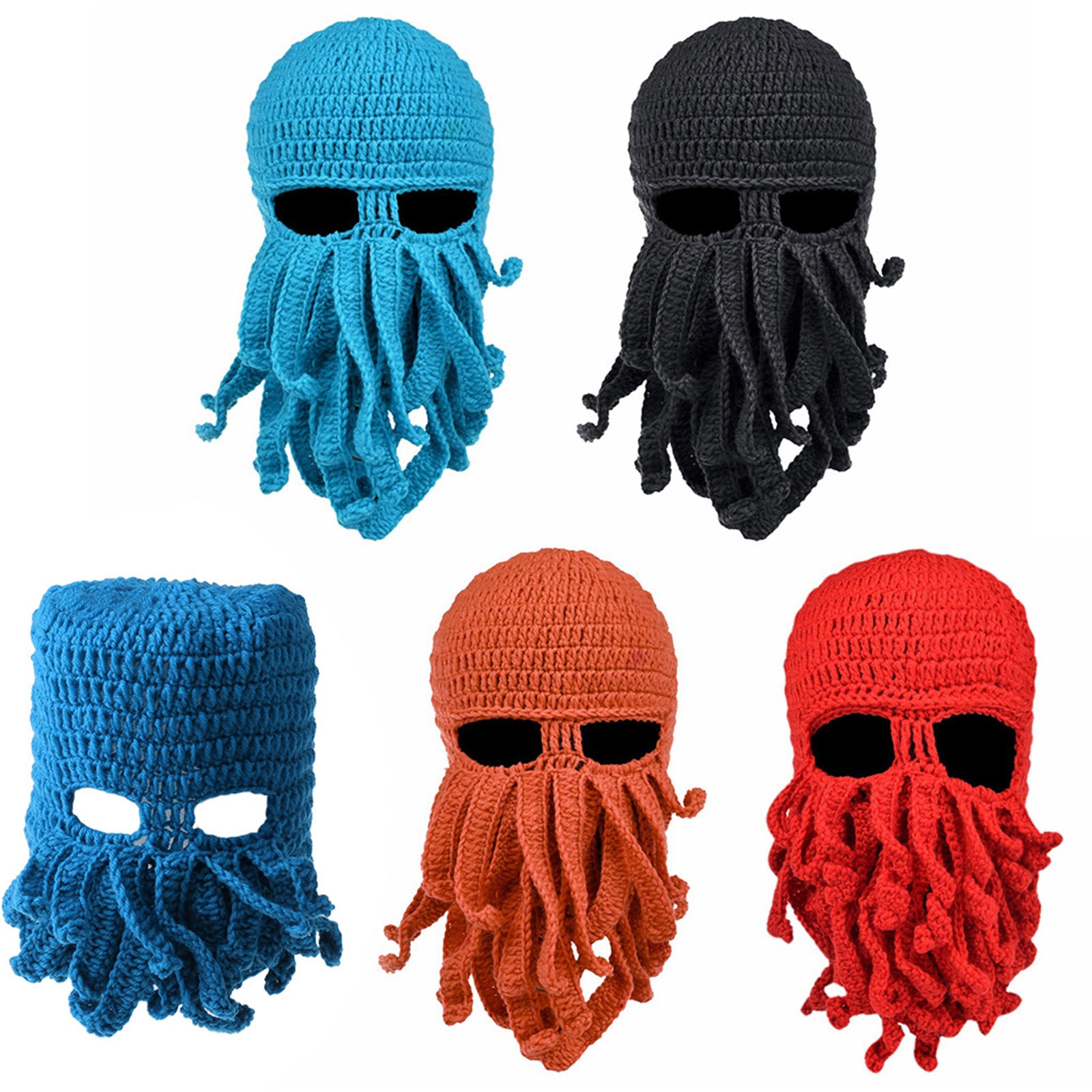 Handmade wool Octopus cap