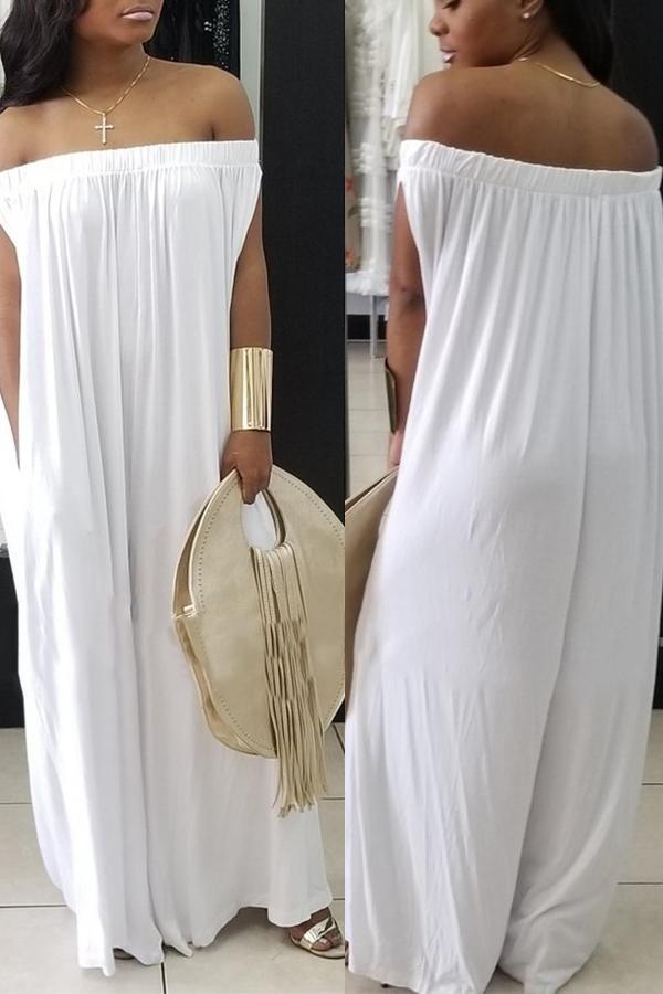 Hot-selling Hot Summer European And American One-shoulder Loose Casual Plus Size Jumpsuit