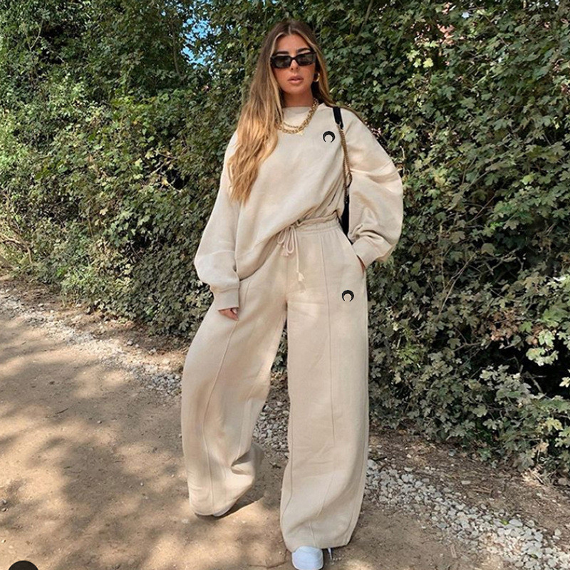 Embroidered Casual Straight Leg Simple All-match Pant