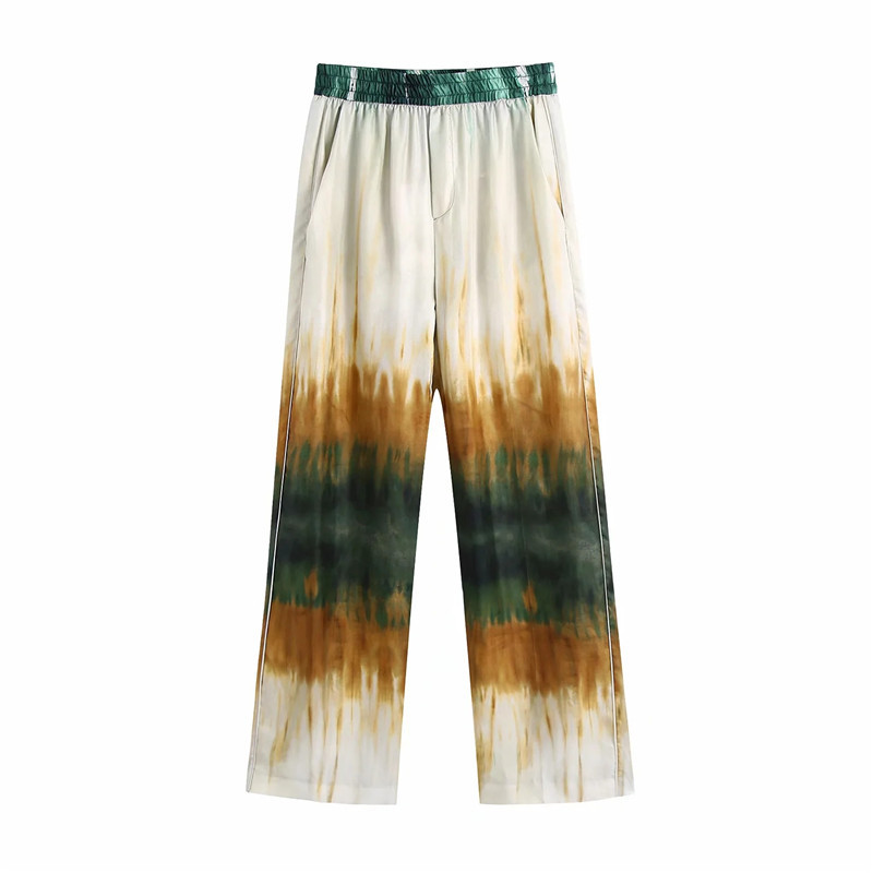 Tie-dye Printed Shirt Women's Long Pants
