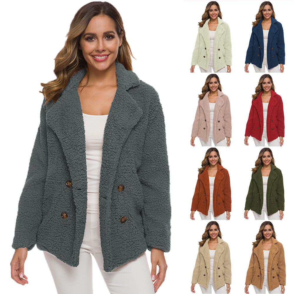 Double breasted wool coat