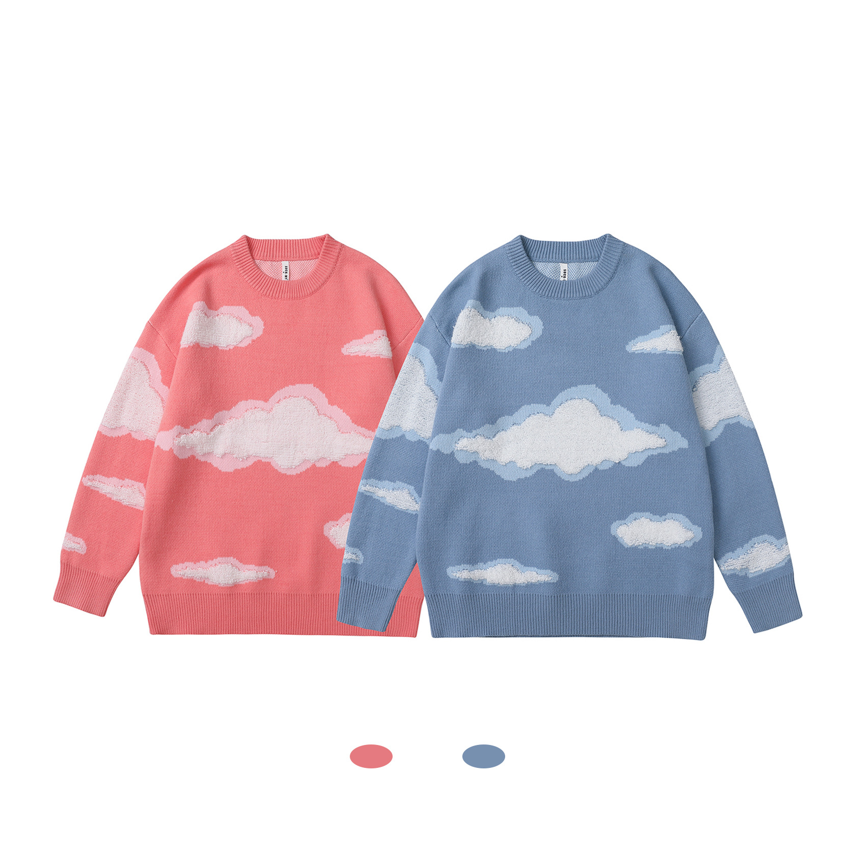Sweater Autumn And Winter Neutral Hong Kong Style Street Tide Clouds