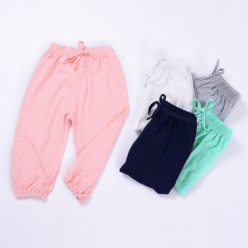 Children's mosquito-proof pants summer new baby casual cotton girls boys trousers lantern trousers sleep pants