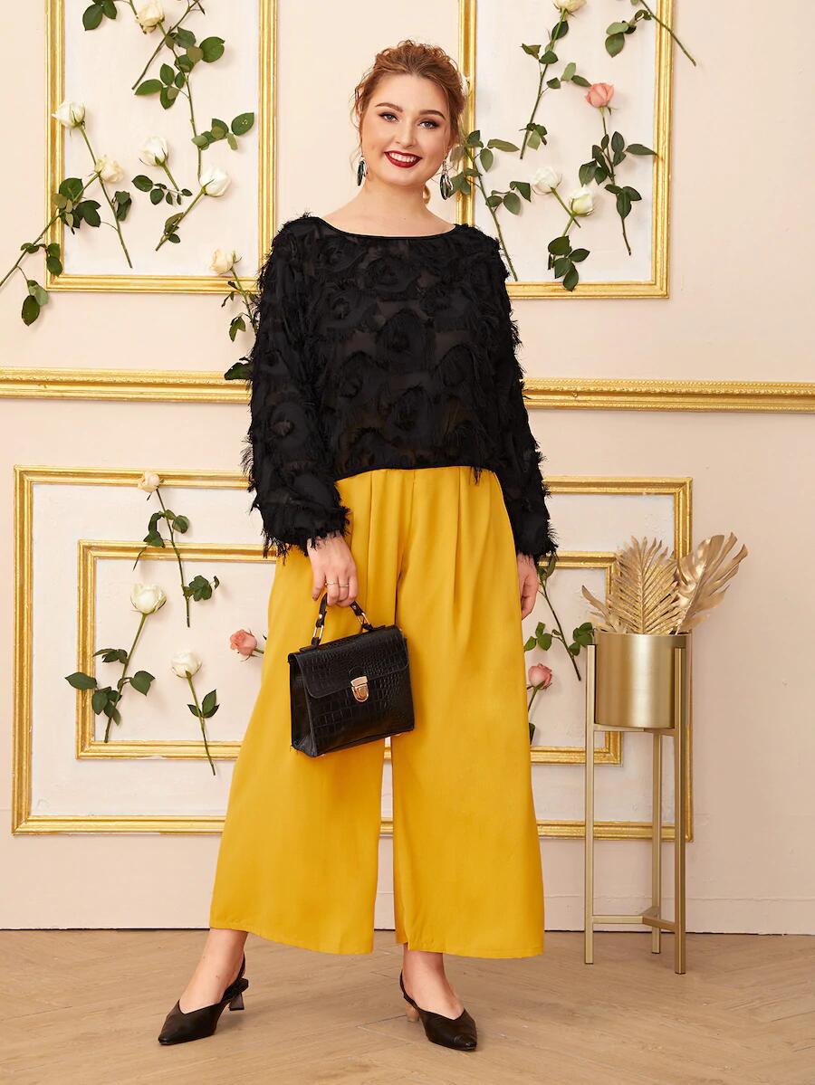 Tassel patch sweater