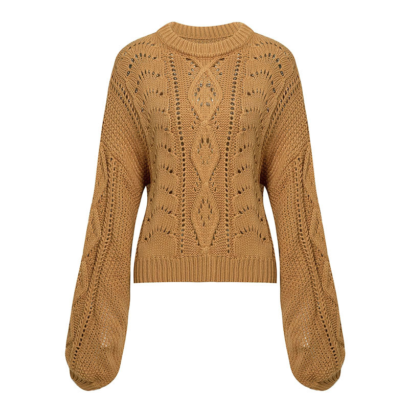 Hollow twist needle sweater