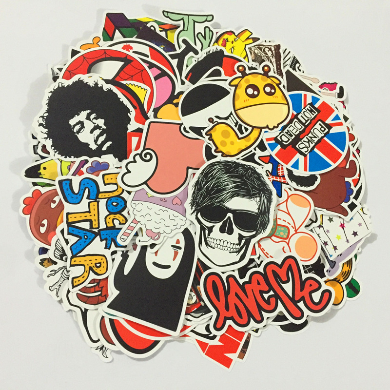 150 pieces of cartoon graffiti stickers