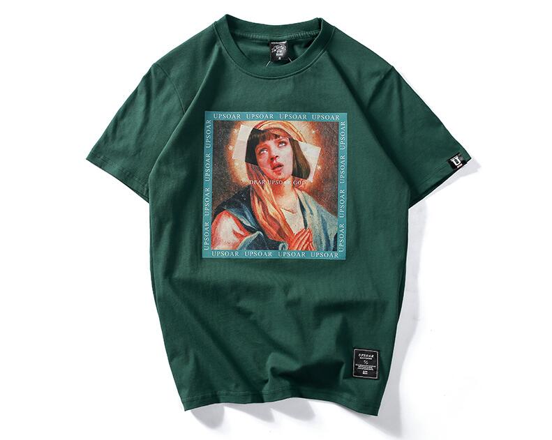 Virgin Mary mannen T-Shirts 2021 Grappige Gedrukte Korte Mouwen T-shirts Zomer Hiphop T-shirt Streetwear Casual Katoenen Tops tees Nieuwe