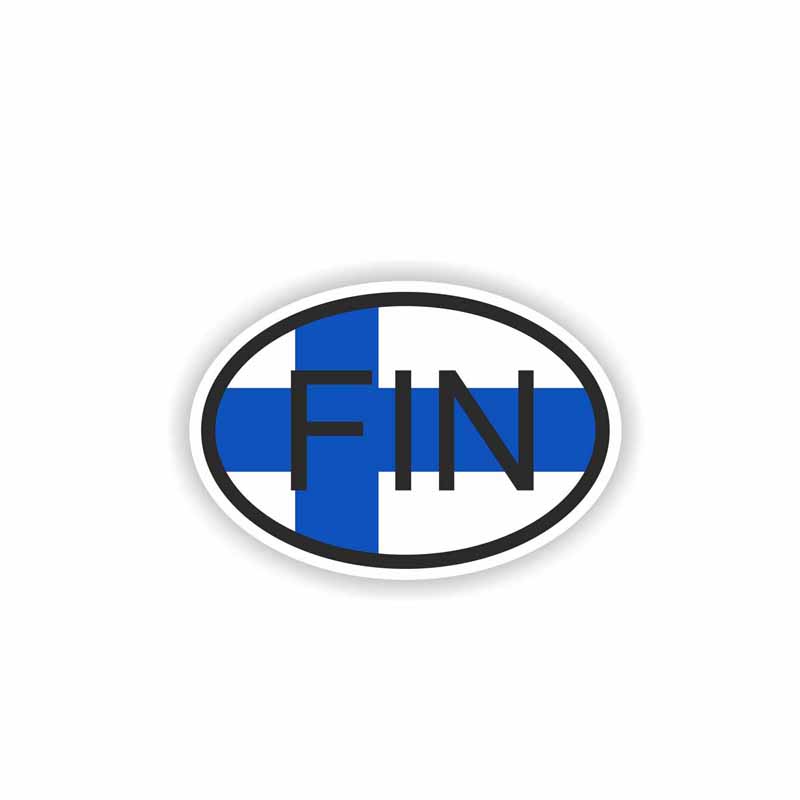 Car Accessories FIN FINLAND Country Code Flag Windows Car Sticker