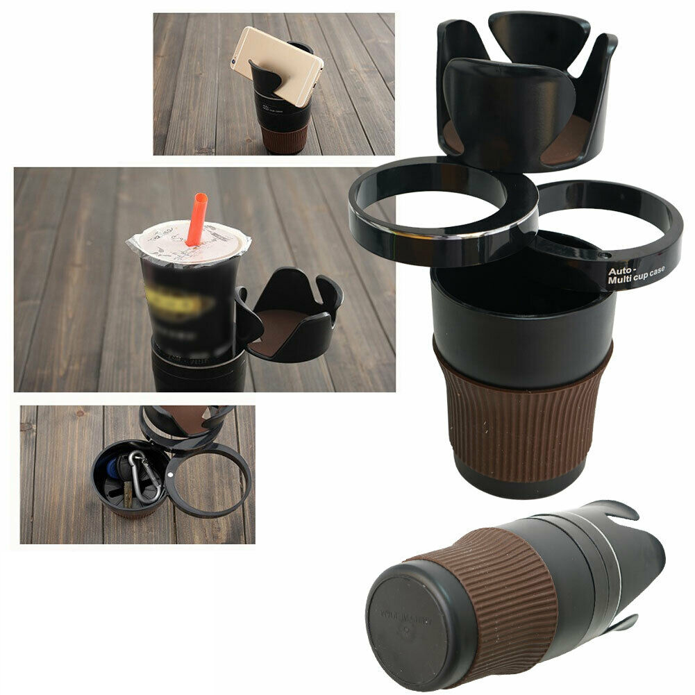 Universal Insert Car Drink Cup Holder Expander Adapter 360 Rotating Adjustable Base to Hold Storage Rack 3 In 1 Car Cup Holder Extender Adapter Auto Drink Rack
