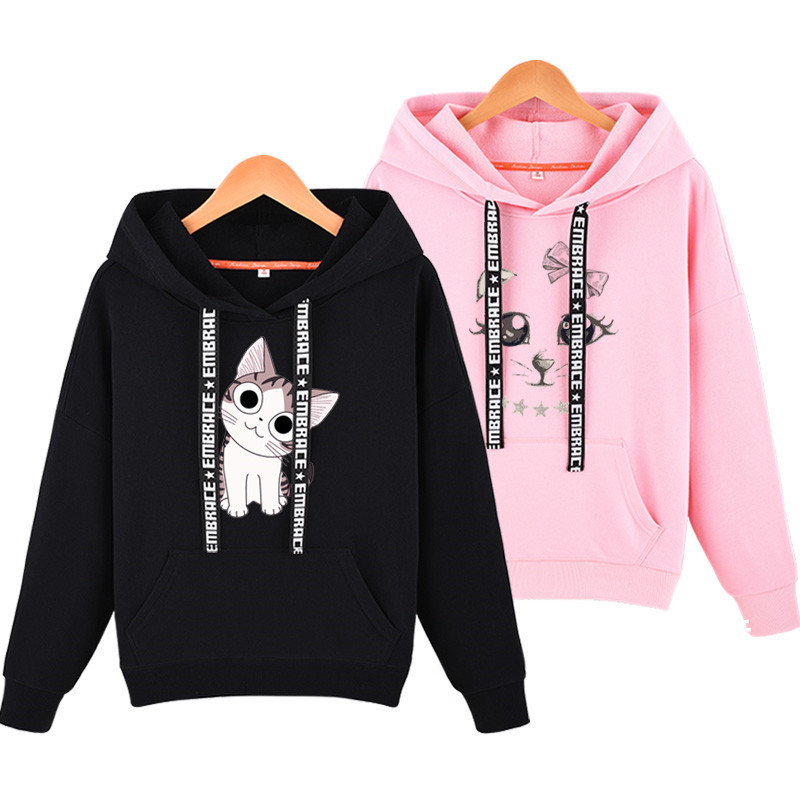 Hooded sweater women's long sleeves head thin section tide loose hooded jacket student jacket