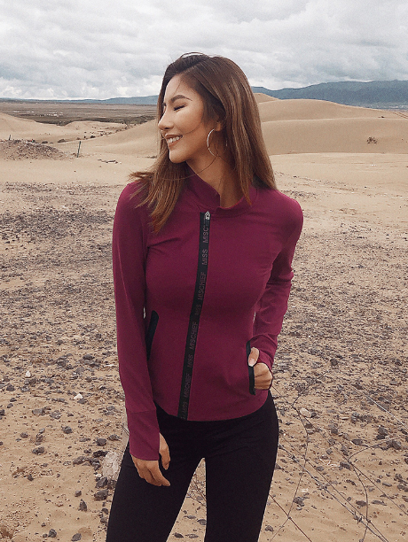 Sports Tops Women's Tights Running Quick-drying Yoga Long Sleeve Zipper Jacket Ins Net Red Fitness Wear