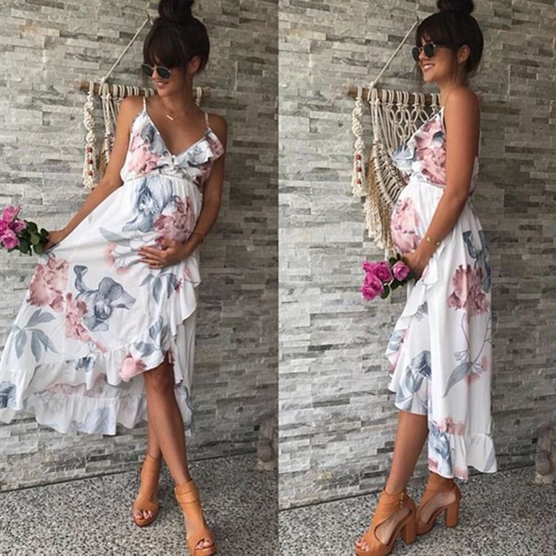 Beautiful wash ink dress with flounces