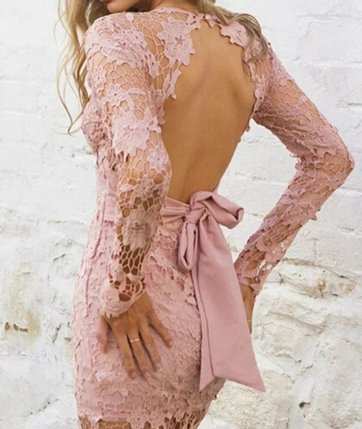 V-neck halter cutout dress