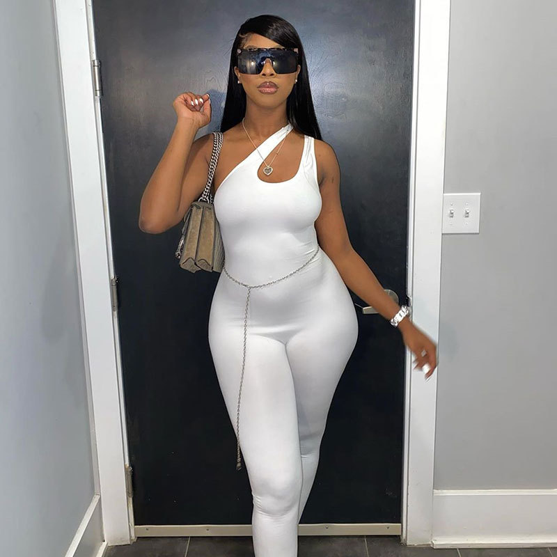 New Autumn and Winter Sports Irregular Sleeveless Jumpsuit