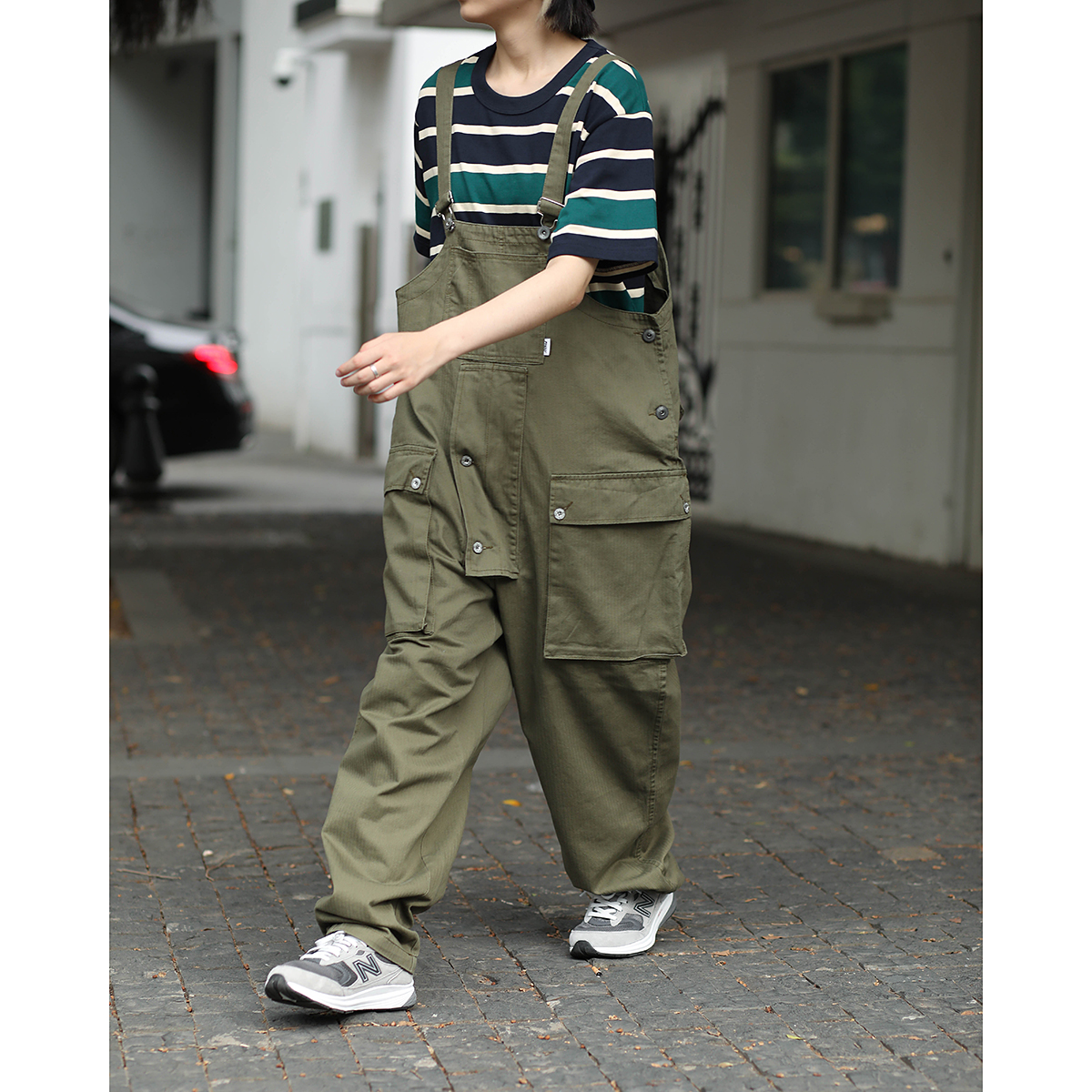 Japanese Retro Ami Khaki Loose Straight Couple Sling One-piece Overalls Men Trendy