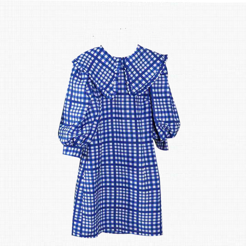 Slightly Fat Mm Bubble Sleeve Dress With Thin Waist And Hepburn Style