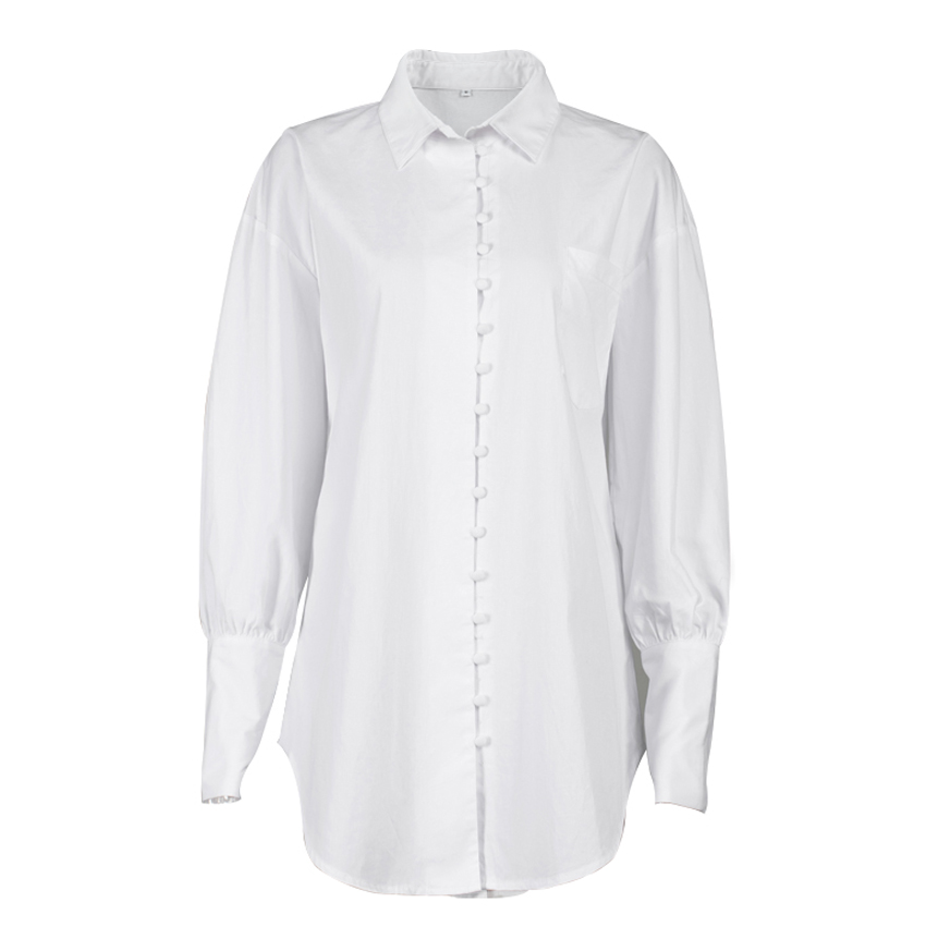 Europe And The United States Long Sleeve Cotton Shirt Loose