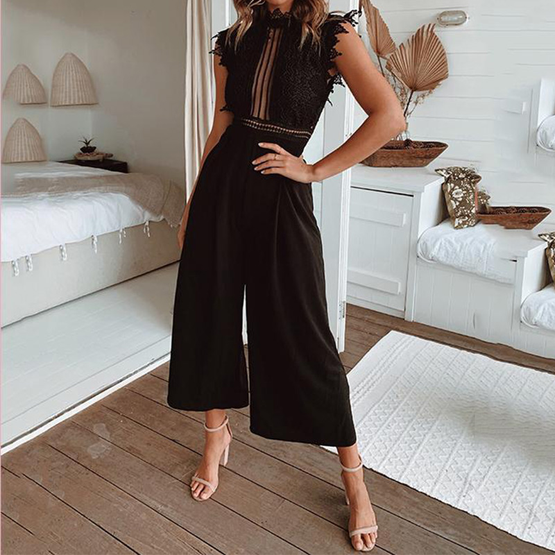 Womens Long Jumpsuits 2020 Summer Romper Casual Overalls