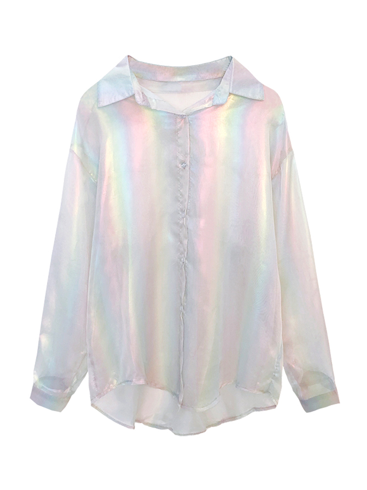 Salt Series Sunscreen Shirt Women''s 2021 Summer Korean Thin