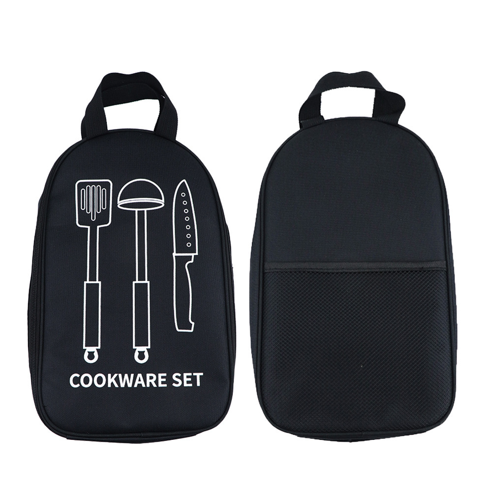 Camping Cooking Utensils Organizer Portable Travel Tableware Bag 