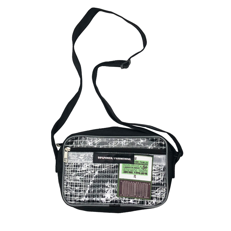 Hipster grid label tide bag