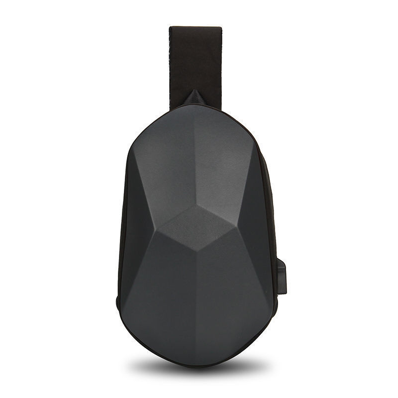 Men'S And Women'S General Polyhedron Slung Hard Shell Waterproof Functional Backpack Riding Lovers Single Shoulder Bag Men'S Chest Bag