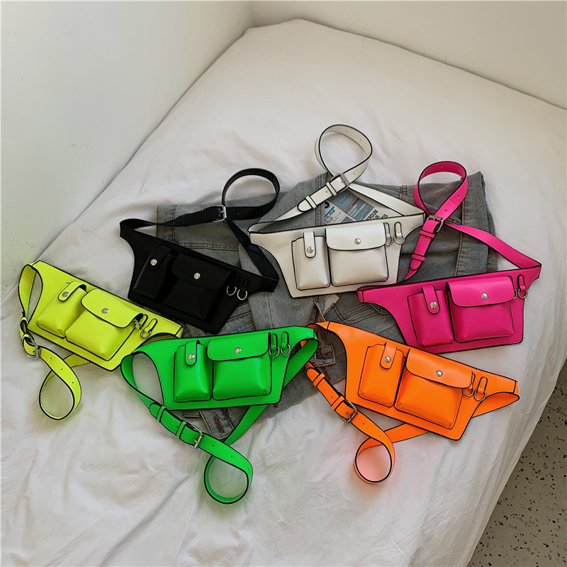 Bag female Korean fashion waist bag ins net red popular simple one-shoulder diagonal bag foreign pneumothorax bag