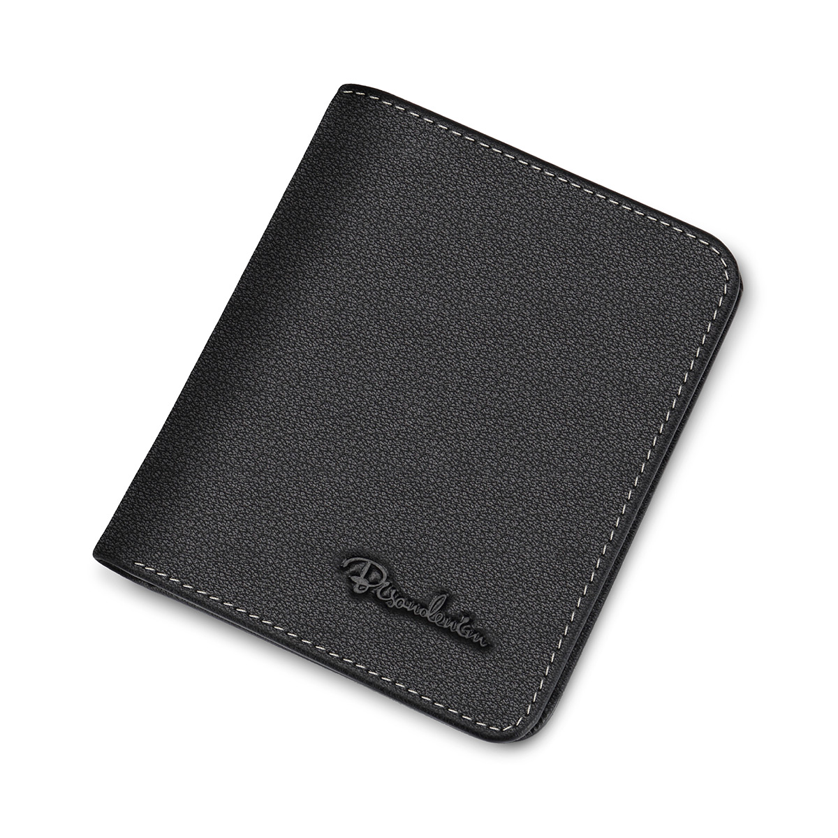 Short genuine leather vertical wallet