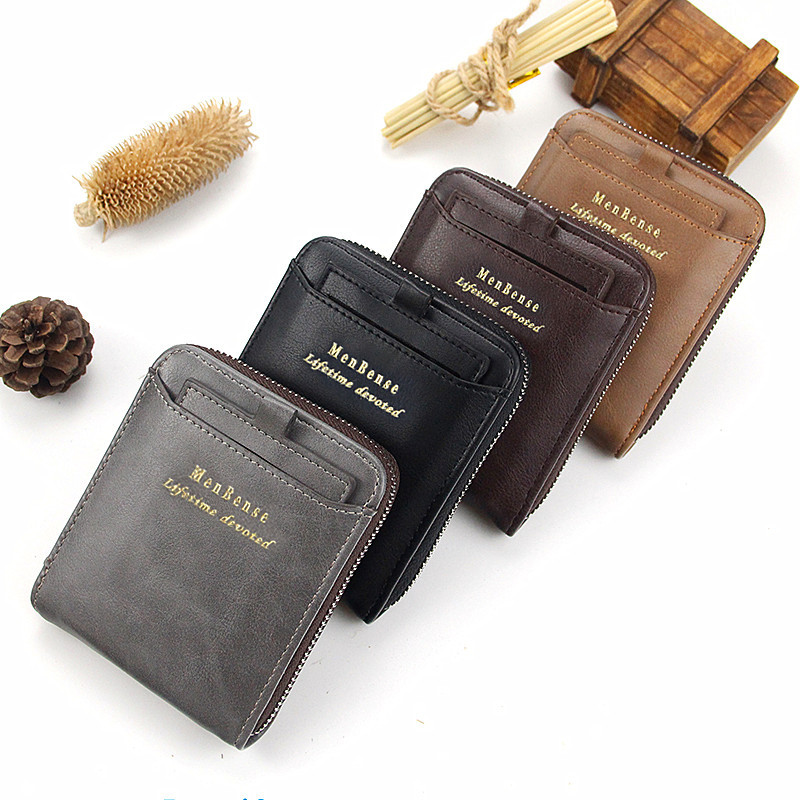 Multi-card Male Zipper Coin Purse Wallet