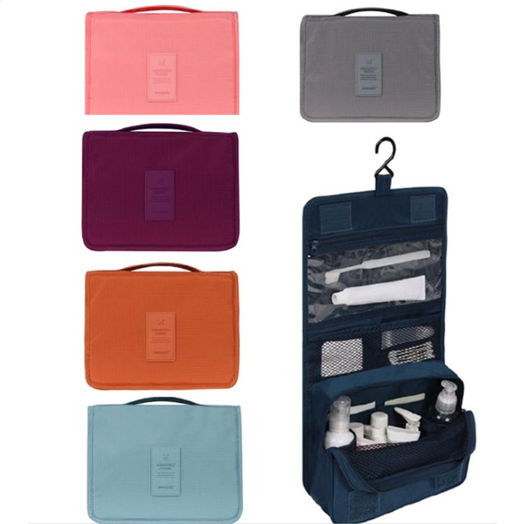 High Capacity Foldable Travel Cosmetic Makeup Bag Waterproof Toiletries Storage Case Hook Shower Bags Travel Kit