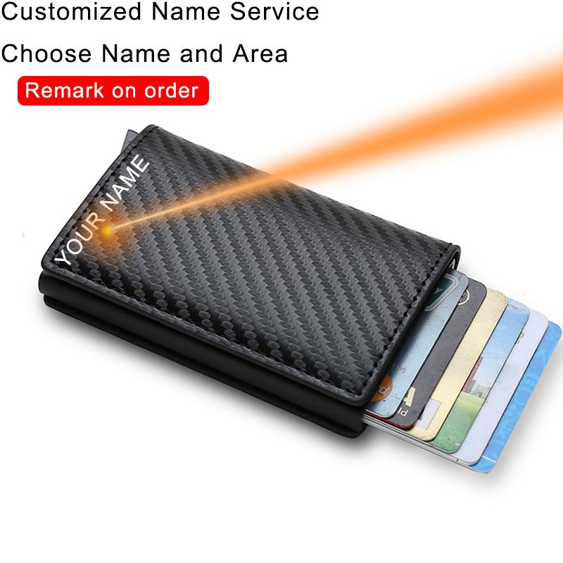 Automatic Pop-up Aluminum Leather Men's Wallet