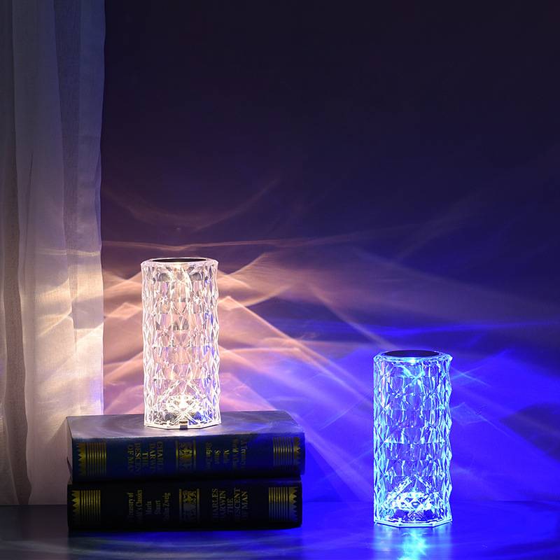 16 Colors LED Crystal Lamp Rose Light Touch Table Lamps