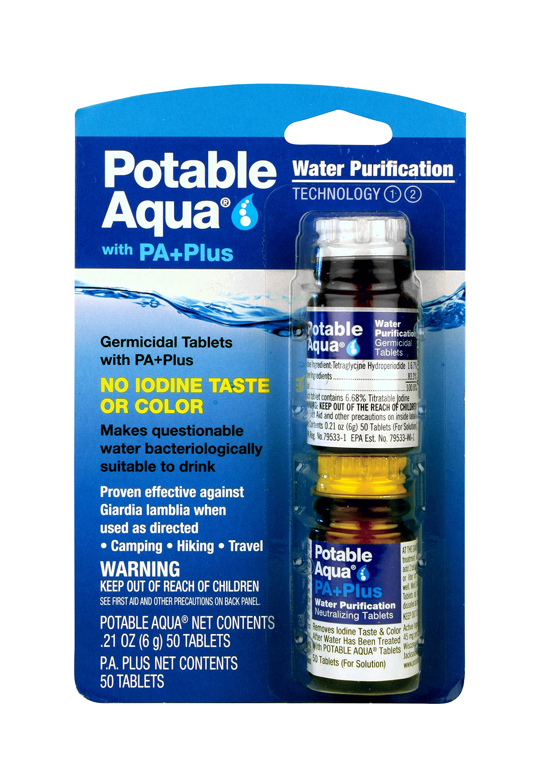 Drinking water purification tablets