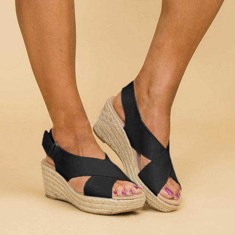 Rubber Viscose Shoes Side And Back Women's Sandals